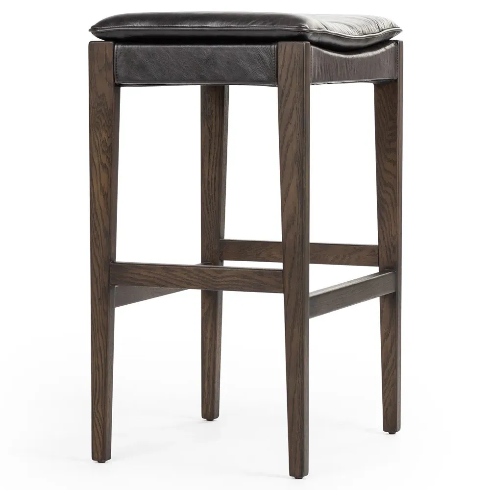 Elena Bar Stool - Black, Oak