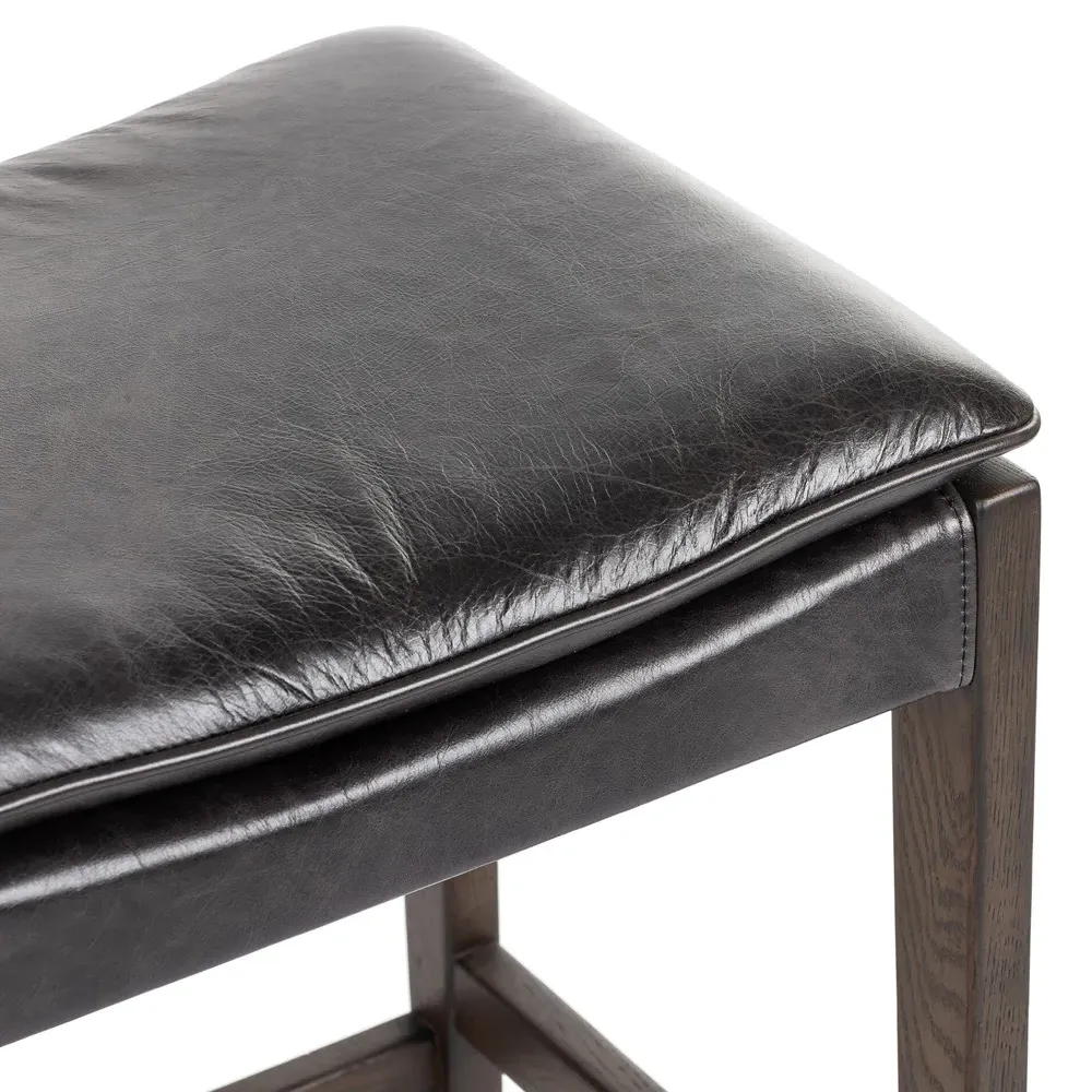 Elena Bar Stool - Black, Oak