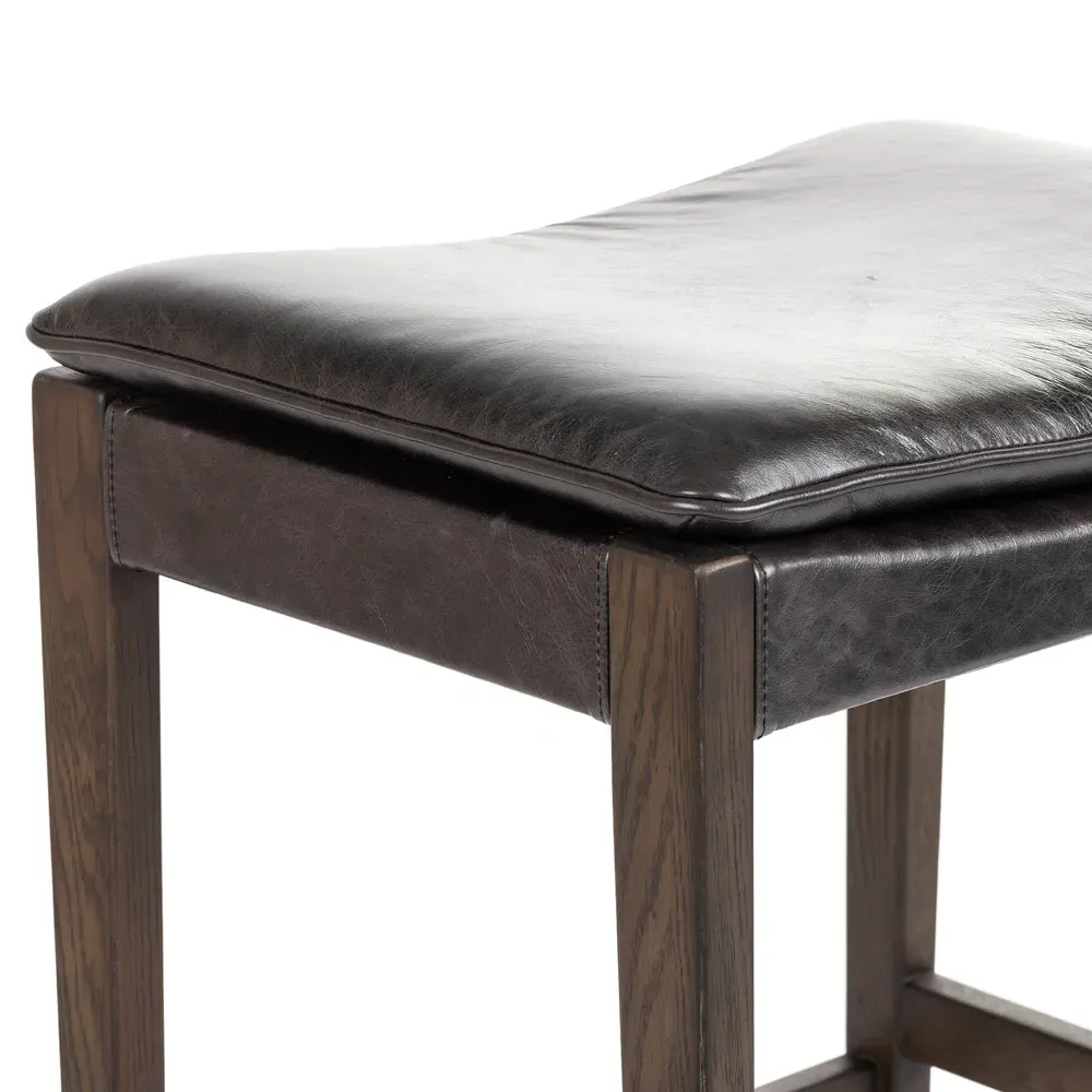 Elena Bar Stool - Black, Oak