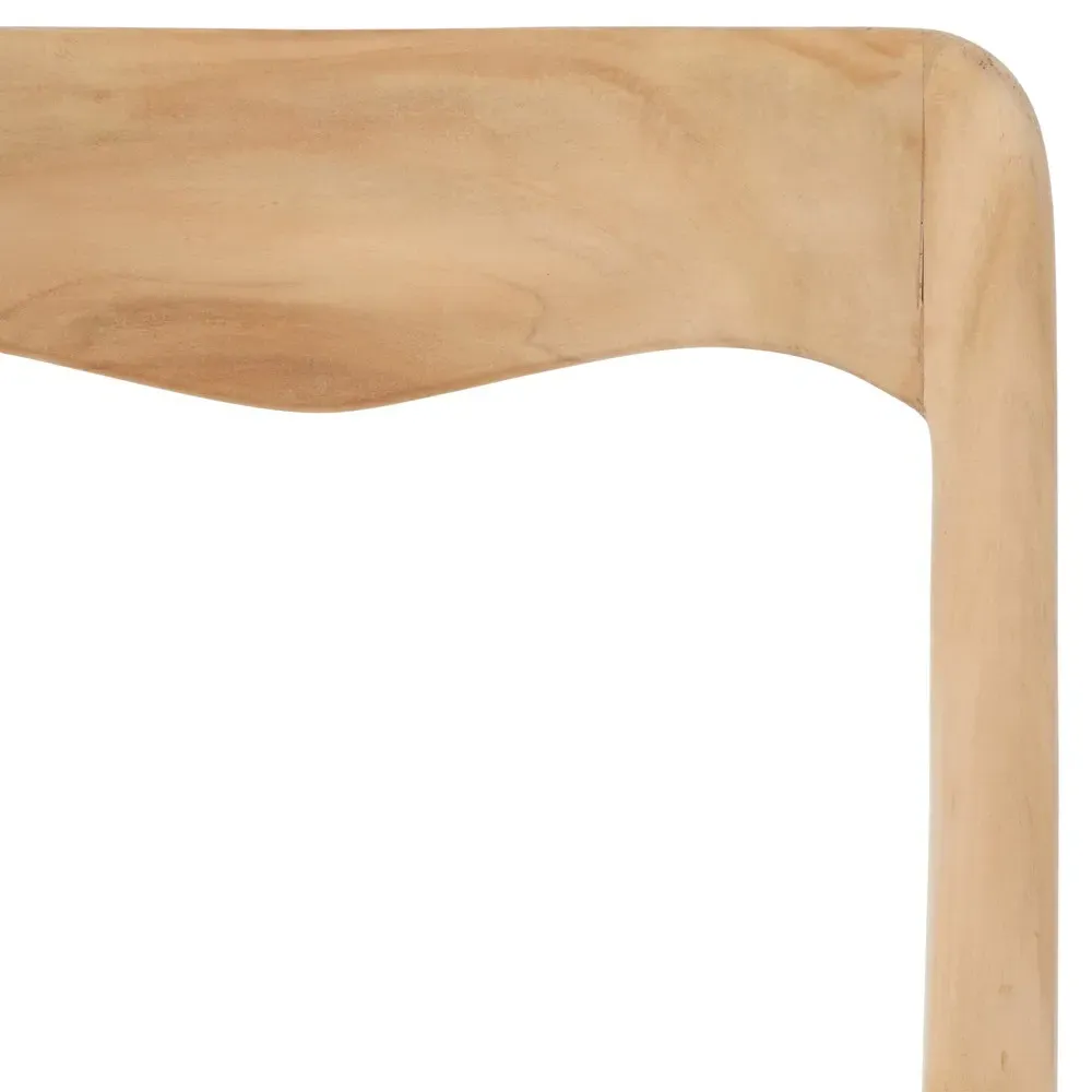 Elena Coastal Beach Dining Chair - Brown, Teak