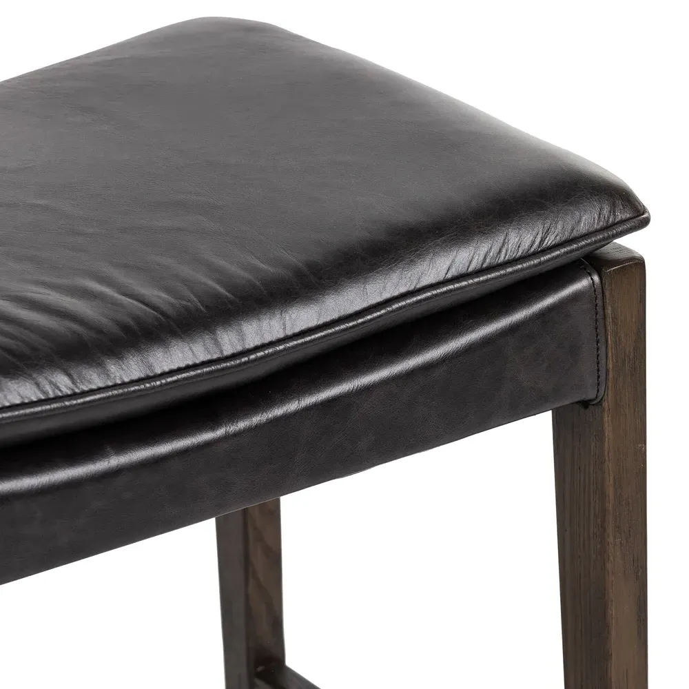 Elena Counter Stool - Black, Oak