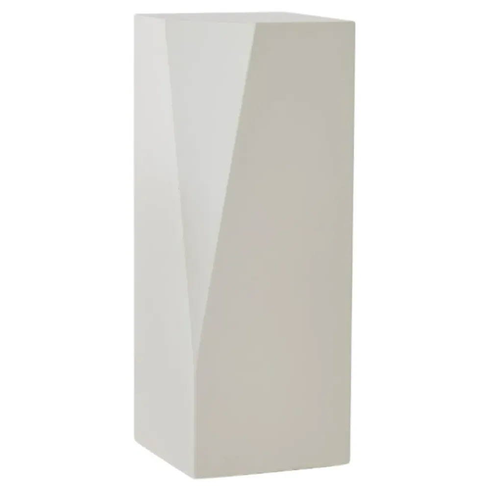 Elena Facet Wood Plinth Pedestal - White image