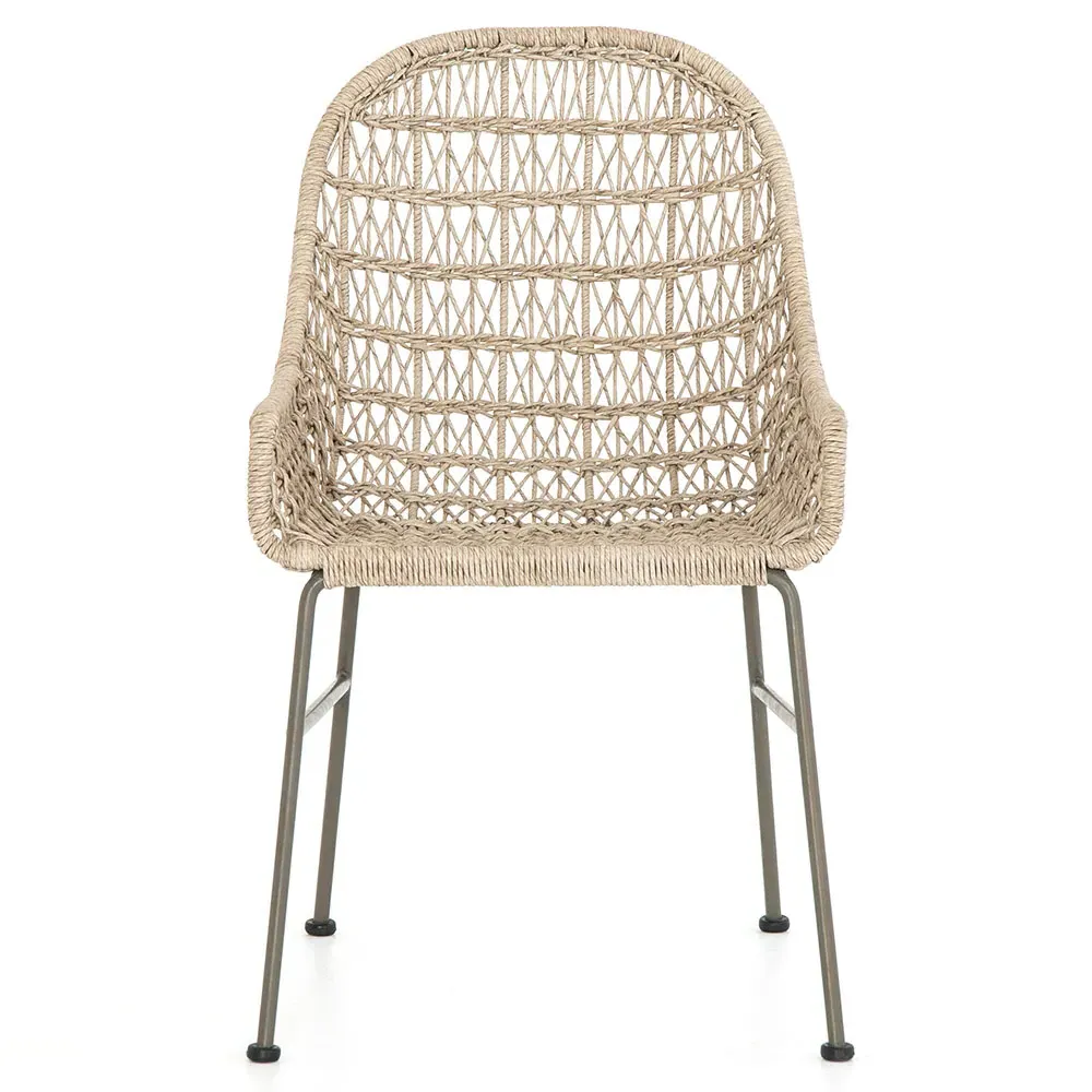 Elena Outdoor Dining Chair - Beige, Wicker image