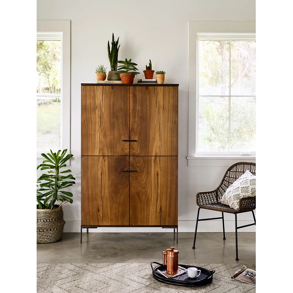 Elena Outdoor Dining Chair - Brown, Wicker