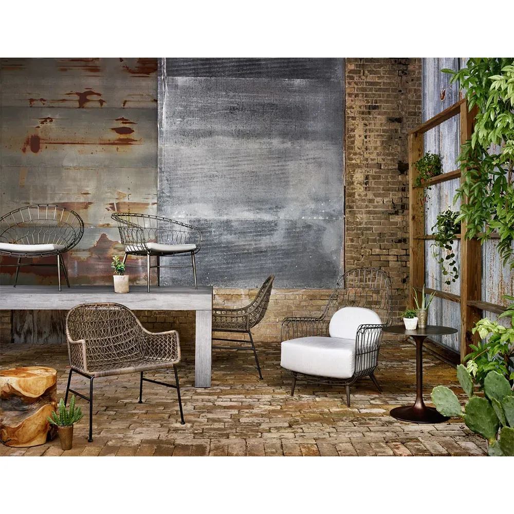 Elena Outdoor Dining Chair - Brown, Wicker