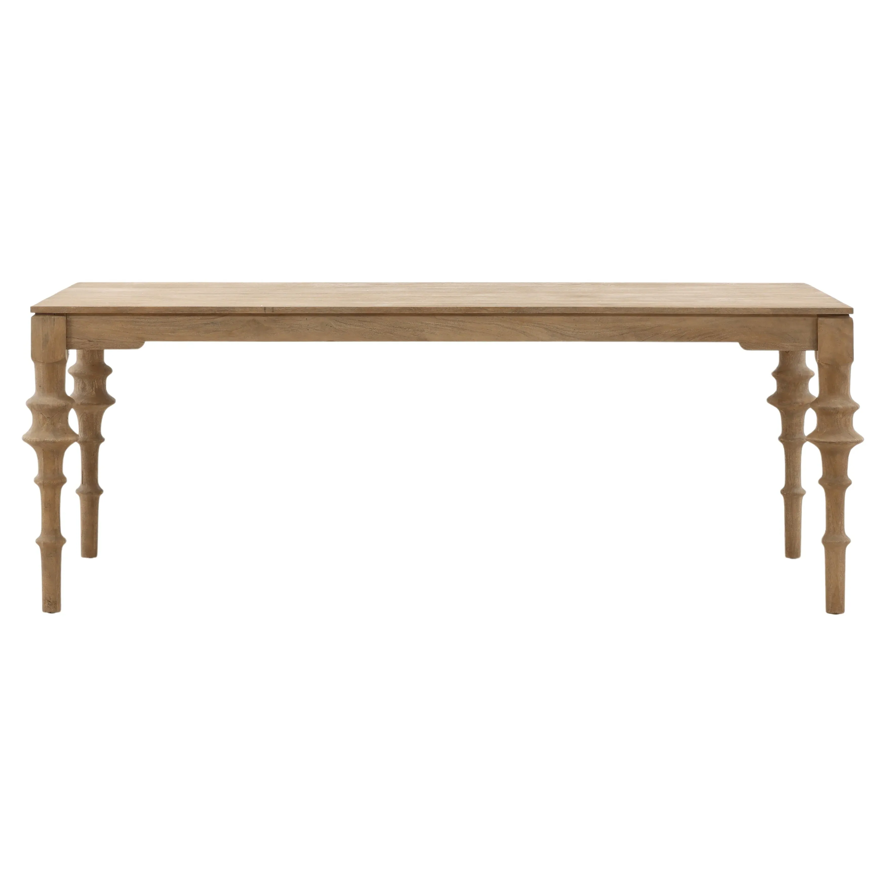 Elena Rectangular Dining Table - Brown, Mango Wood image