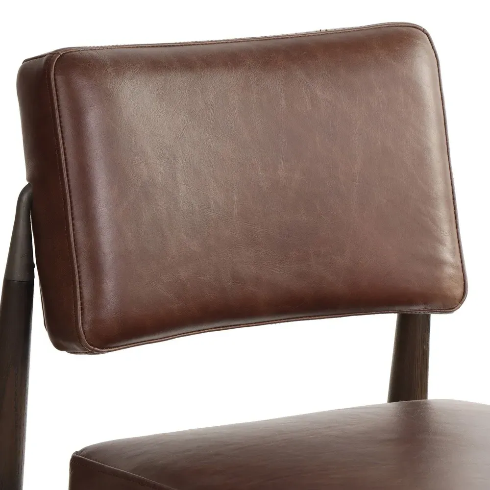 Eli Bar Stool - Brown, Oak