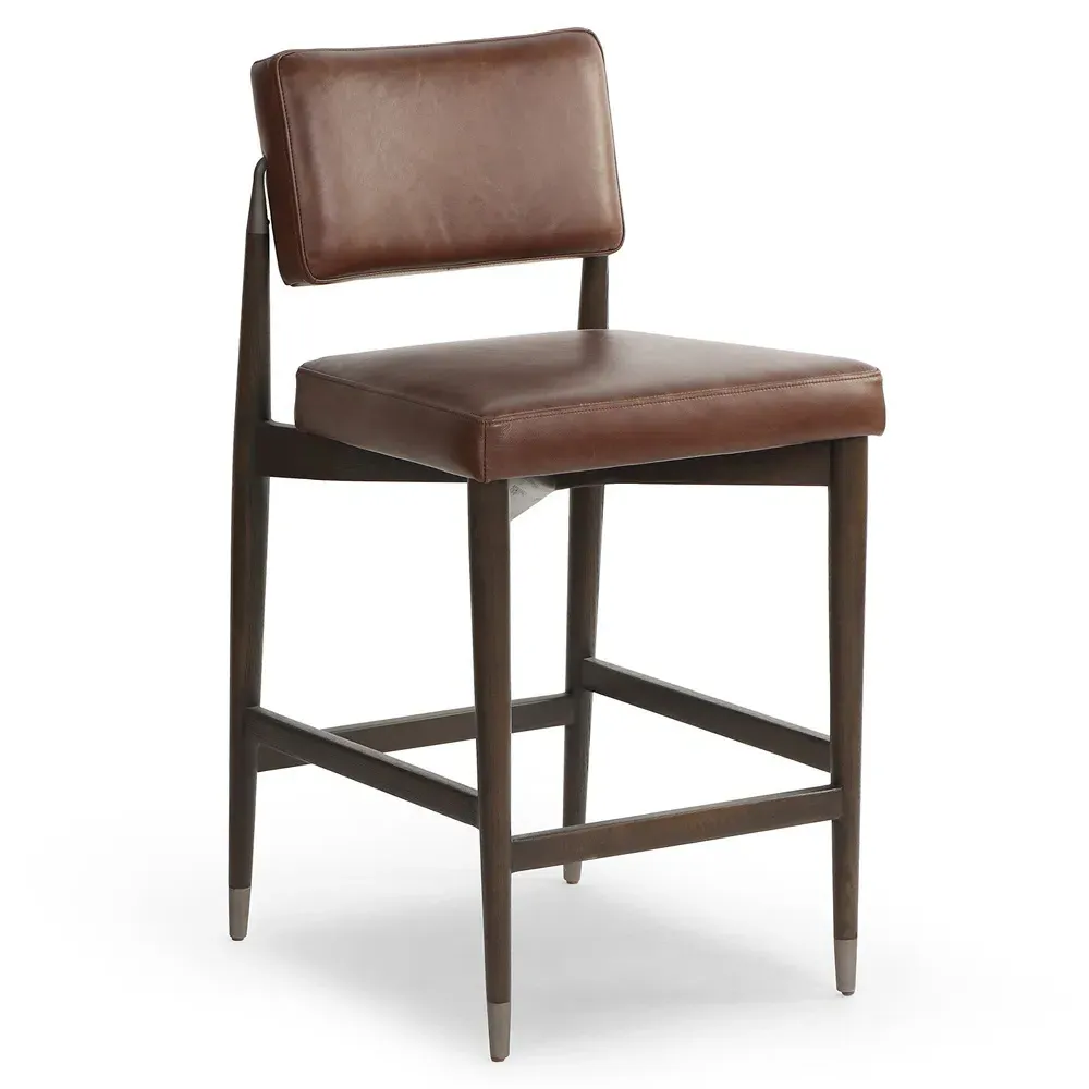 Eli Counter Stool - Brown, Oak