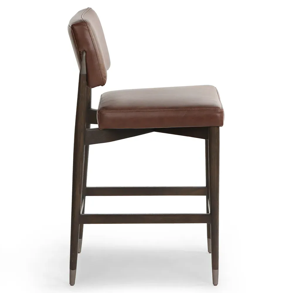 Eli Counter Stool - Brown, Oak
