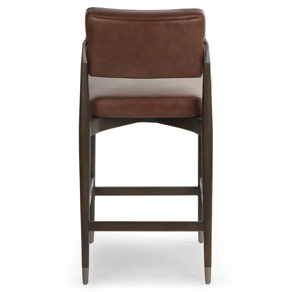 Eli Counter Stool - Brown, Oak