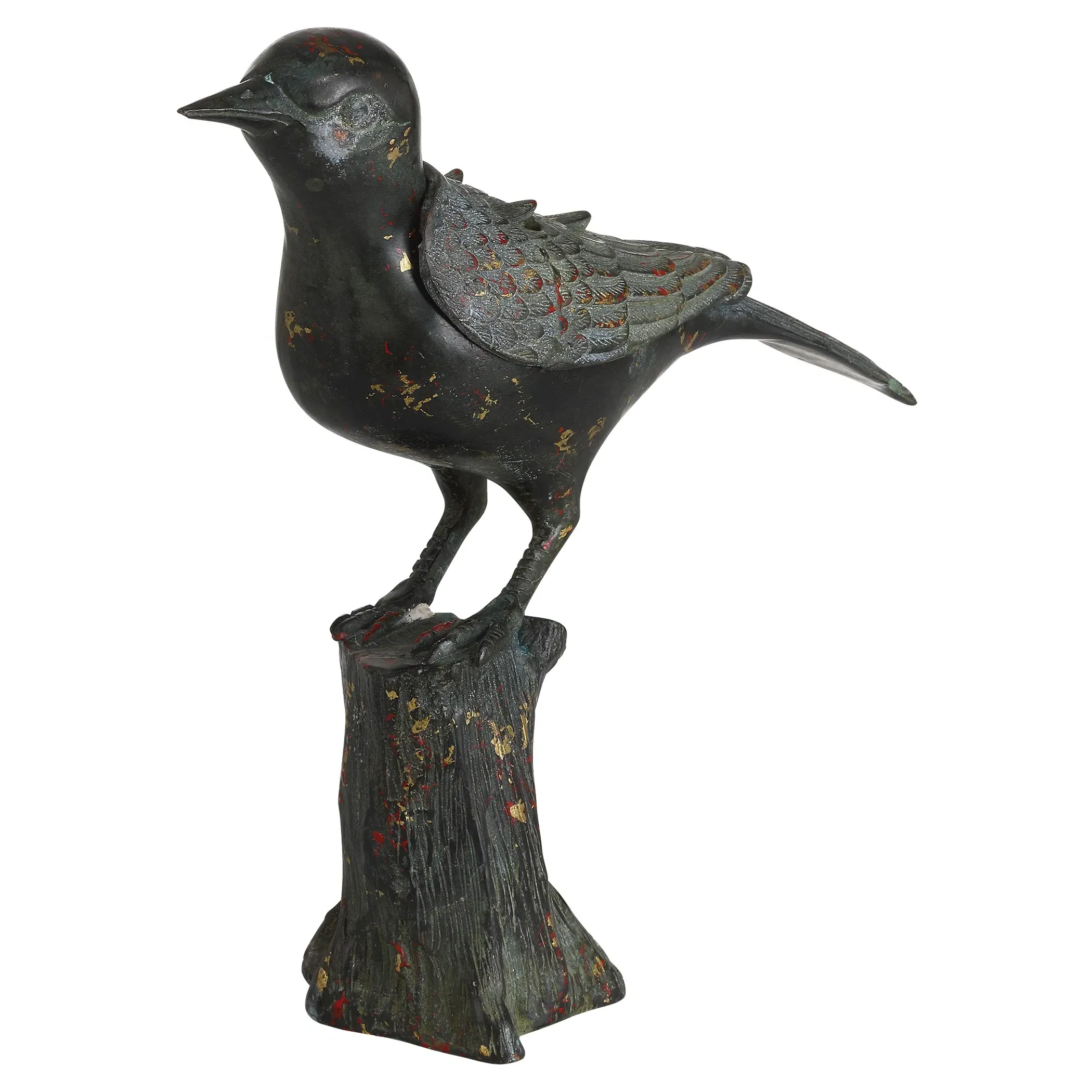 Elian Bird Figurine - Black, Bronze image