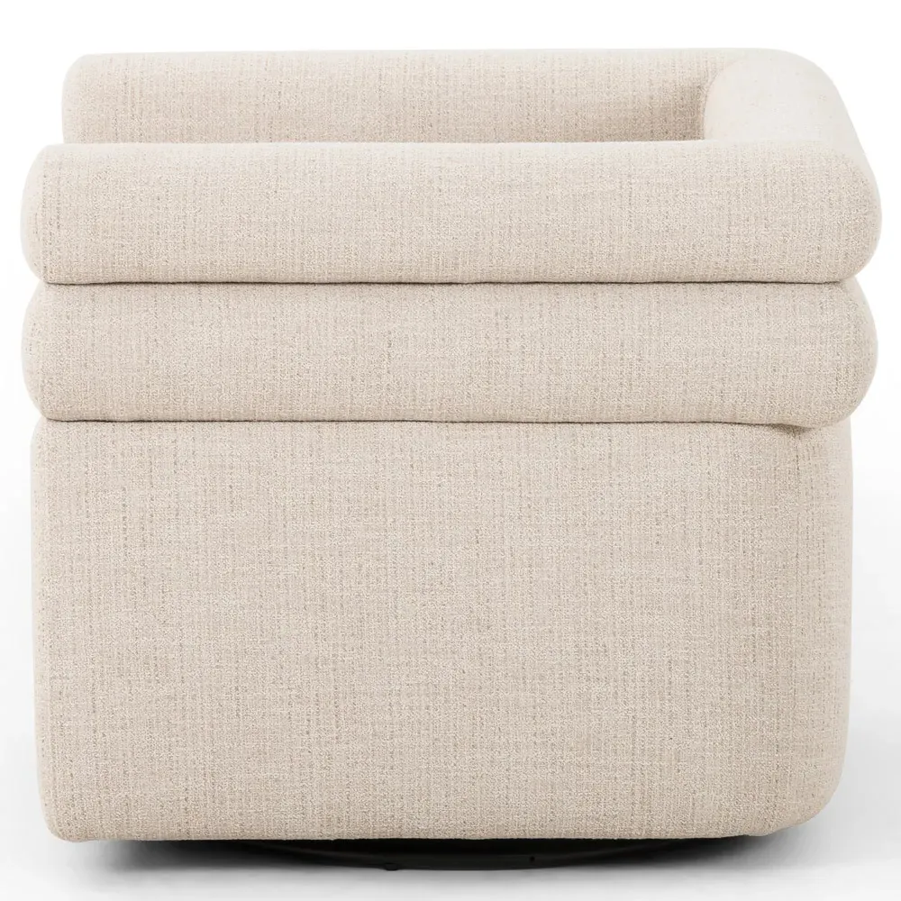 Eliana Hampton Swivel Chair - Cream, Performance Fabric
