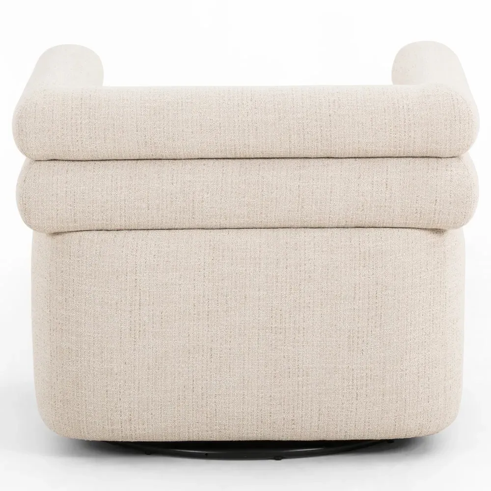 Eliana Hampton Swivel Chair - Cream, Performance Fabric