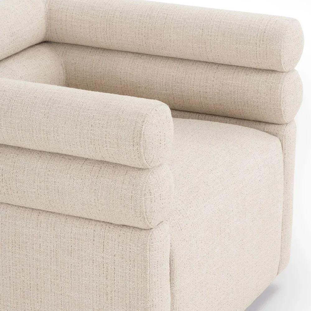 Eliana Hampton Swivel Chair - Cream, Performance Fabric