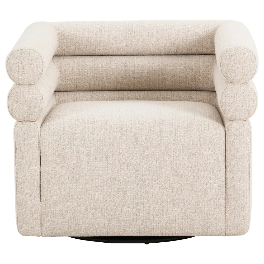 Eliana Hampton Swivel Chair - Cream, Performance Fabric image