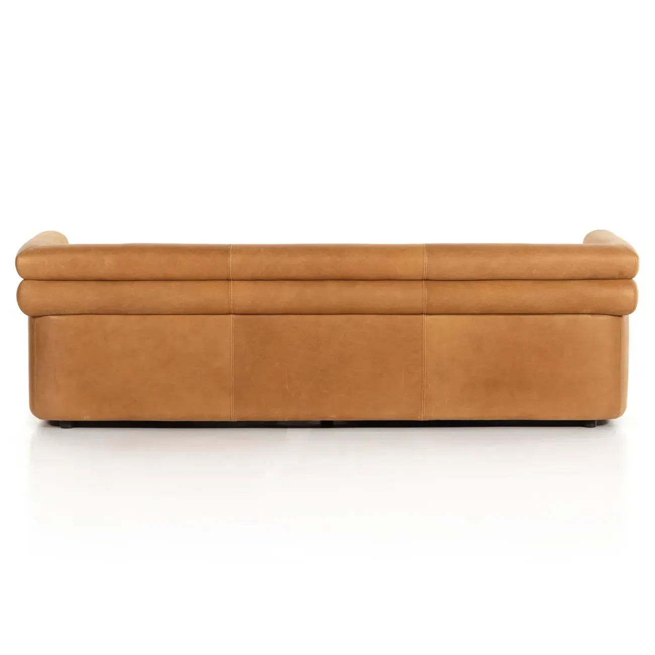 Eliana Upholstered Leather Sofa - Brown