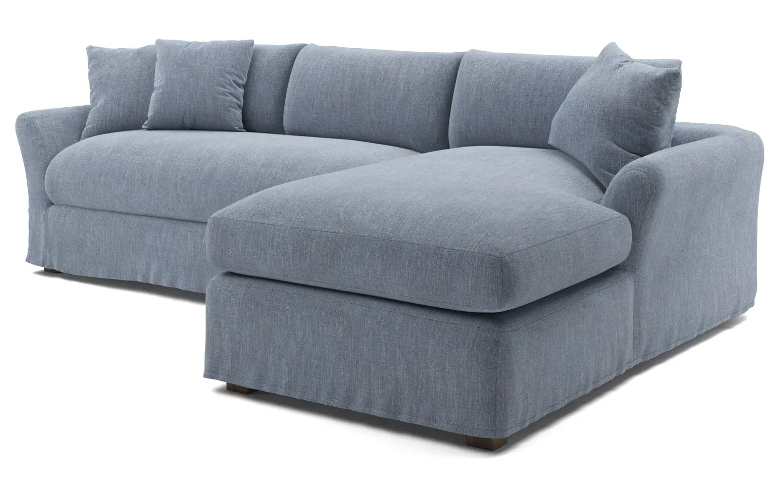 Elianna Left Chaise Sectional Sofa - Nantucket Blue