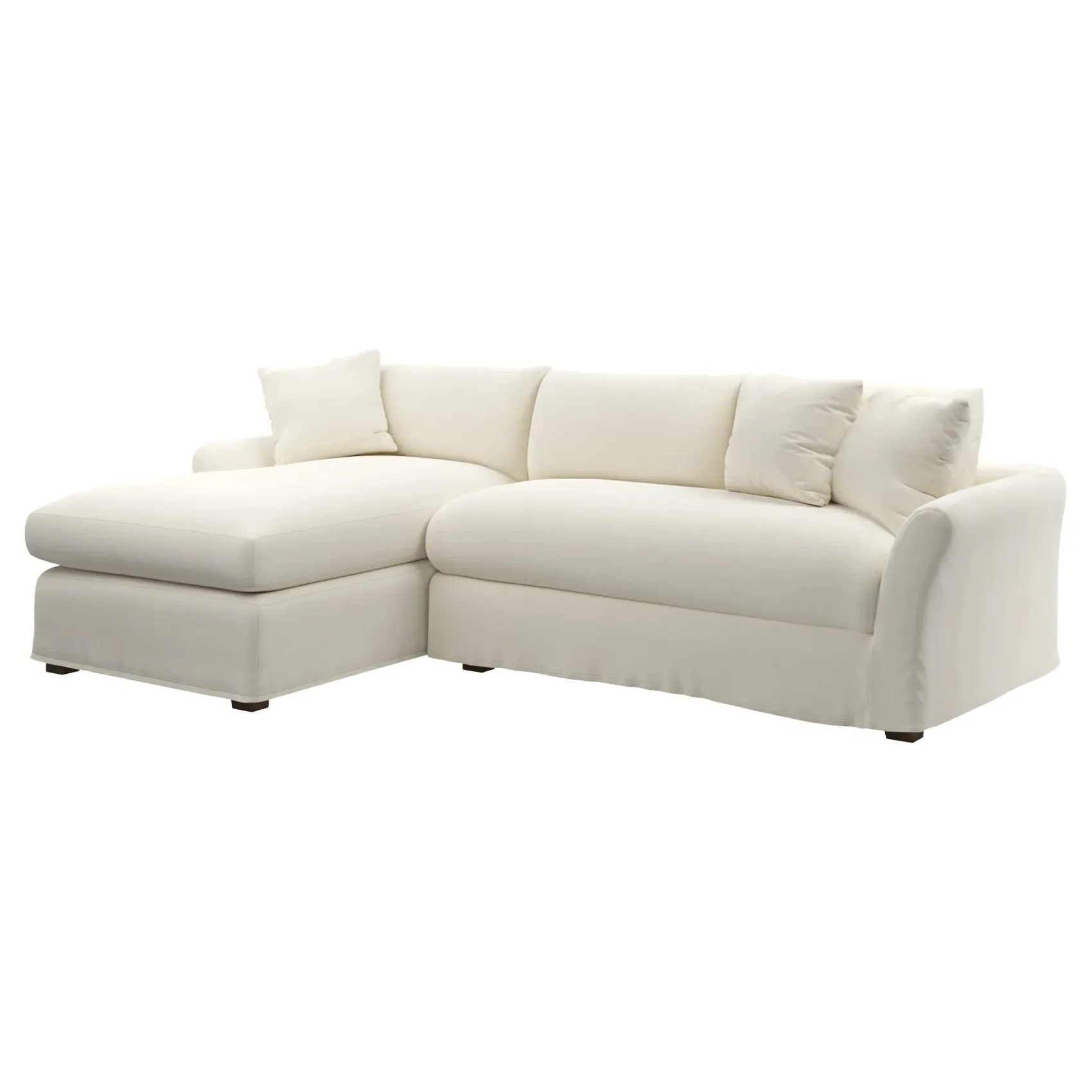 Elianna Right Chaise Sectional Sofa - Marshmallow