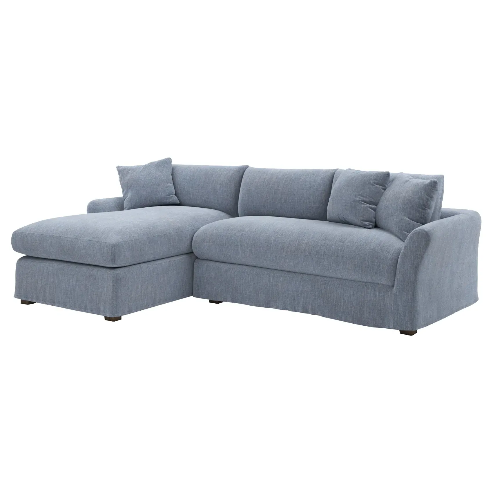 Elianna Right Chaise Sectional Sofa - Nantucket Blue