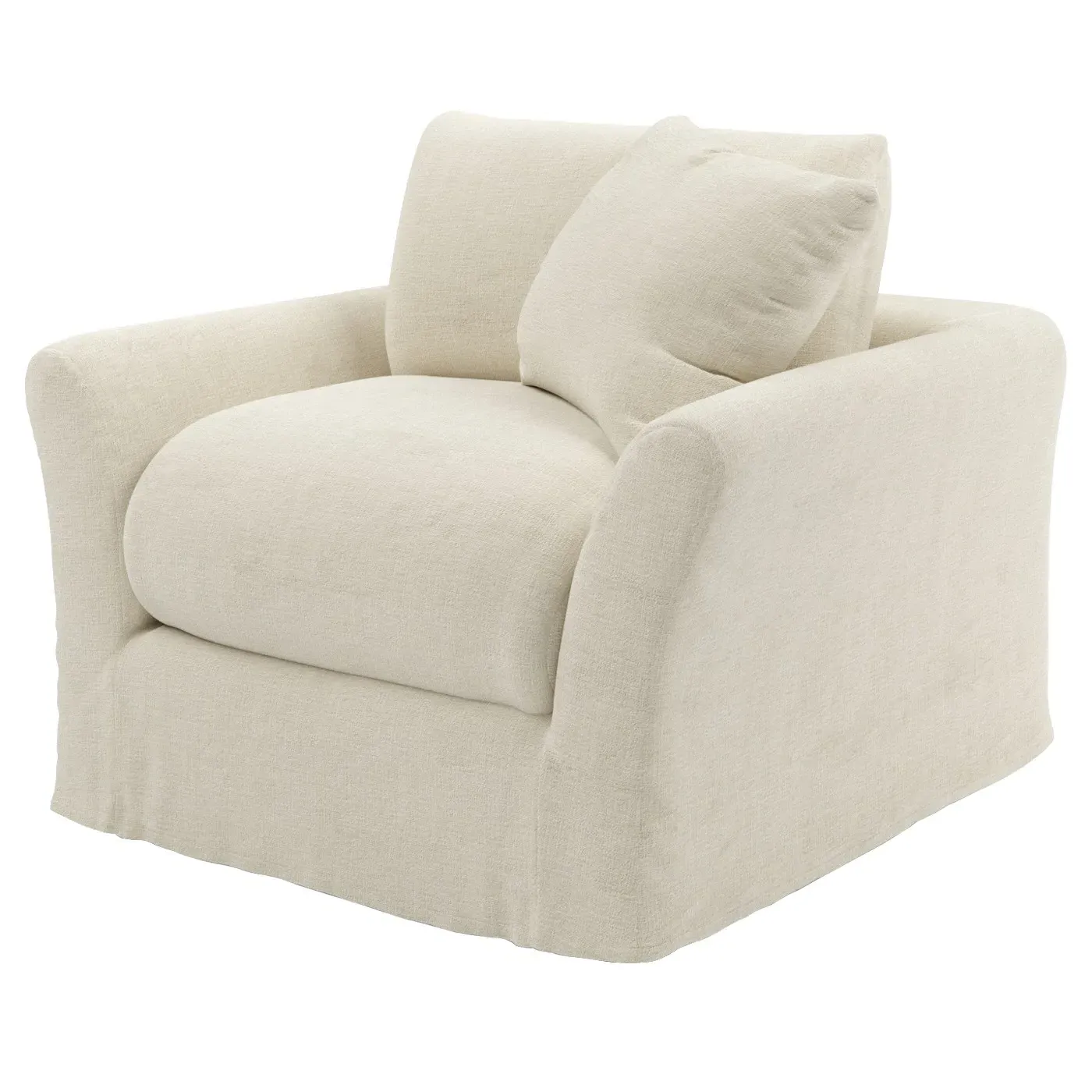 Elianna Slipcovered Swivel Chair - Sea Salt image