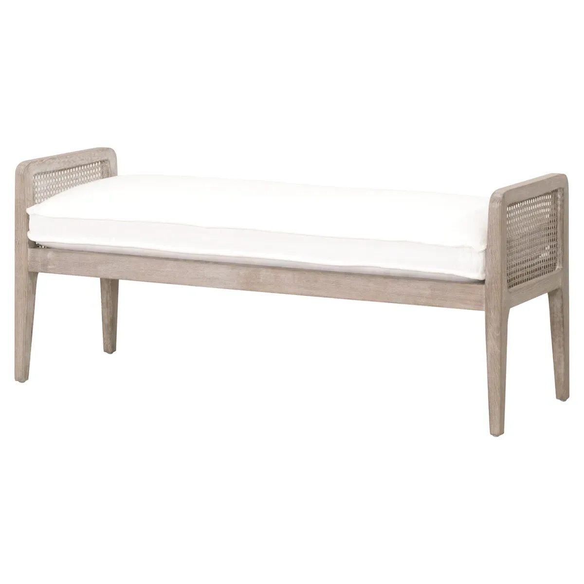 Elias Bedroom Bench - White, Oak