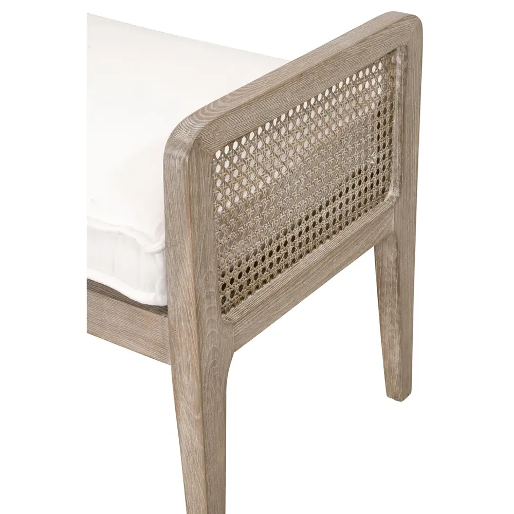 Elias Bedroom Bench - White, Oak