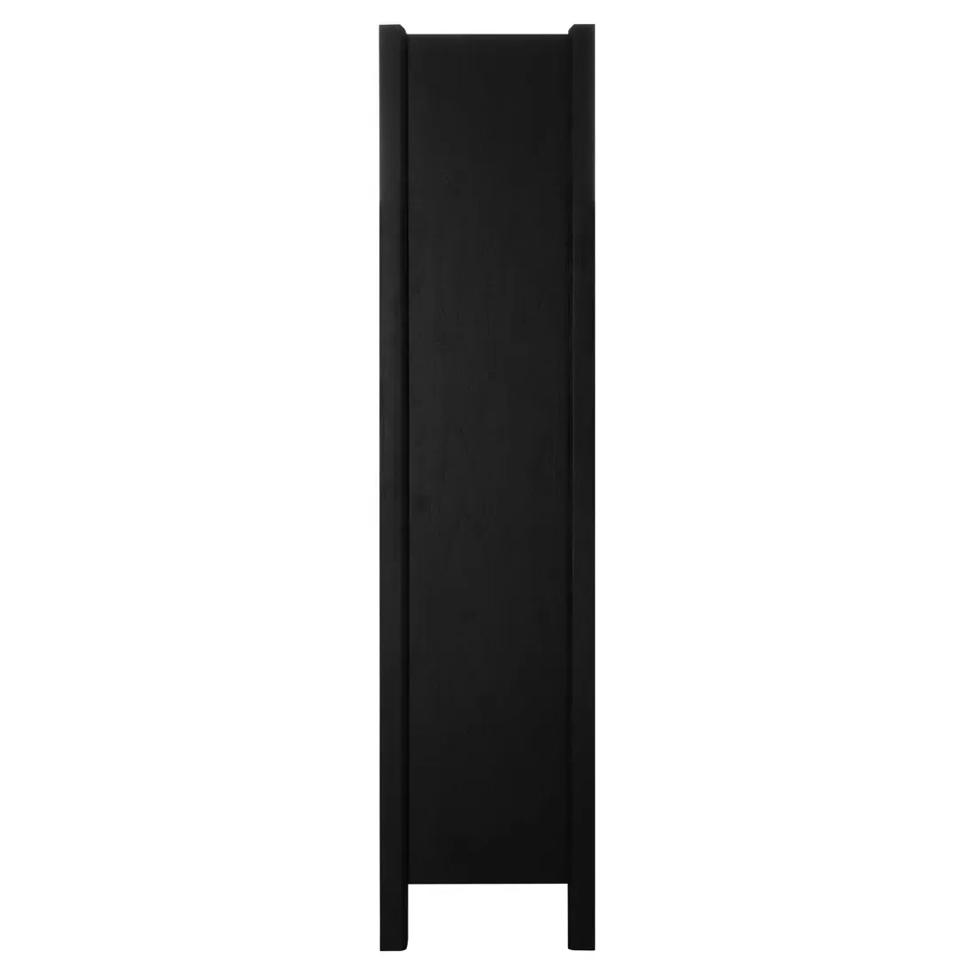 Elias Glass Cabinet - Black, Wood