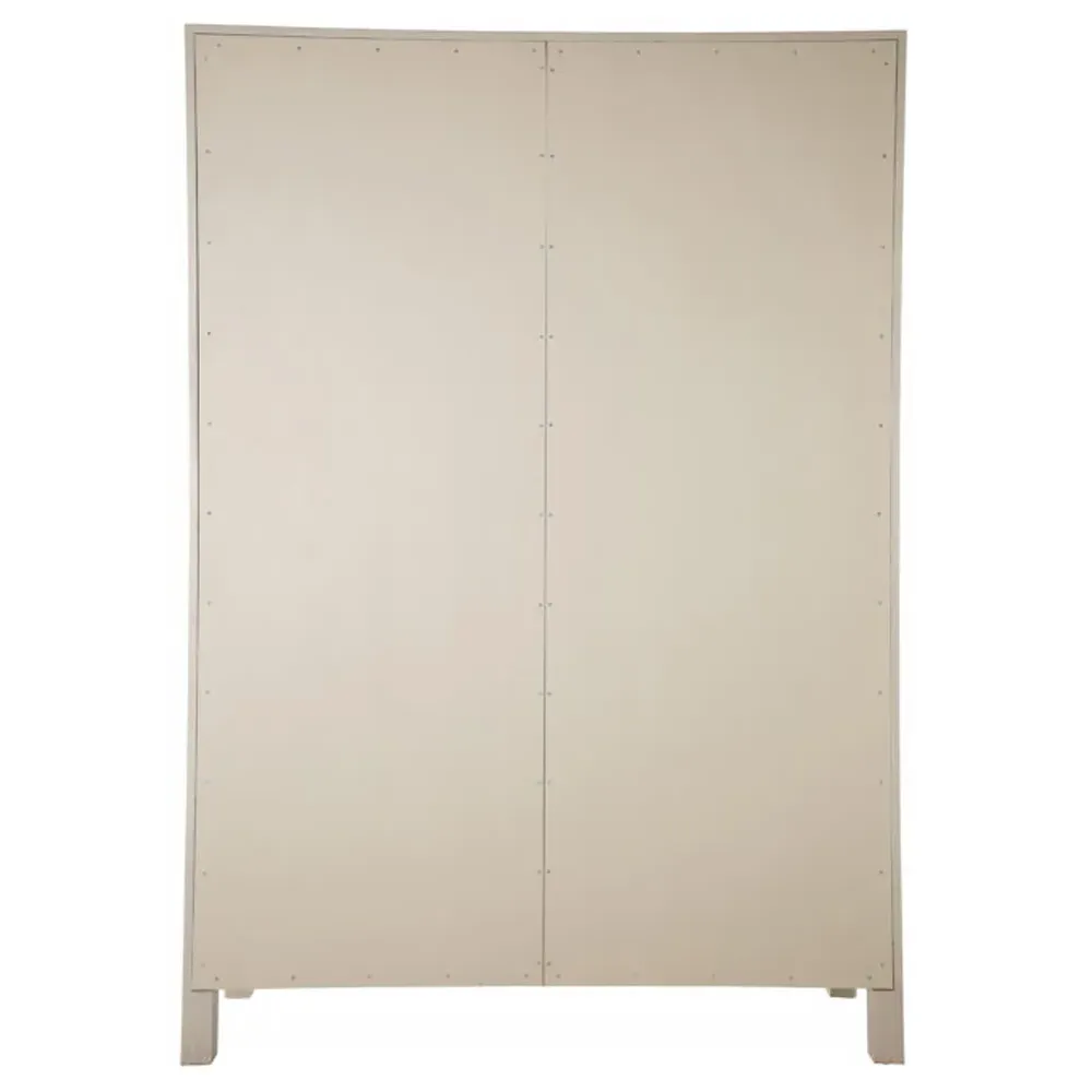 Elias Glass Cabinet - Cerused White, Wood