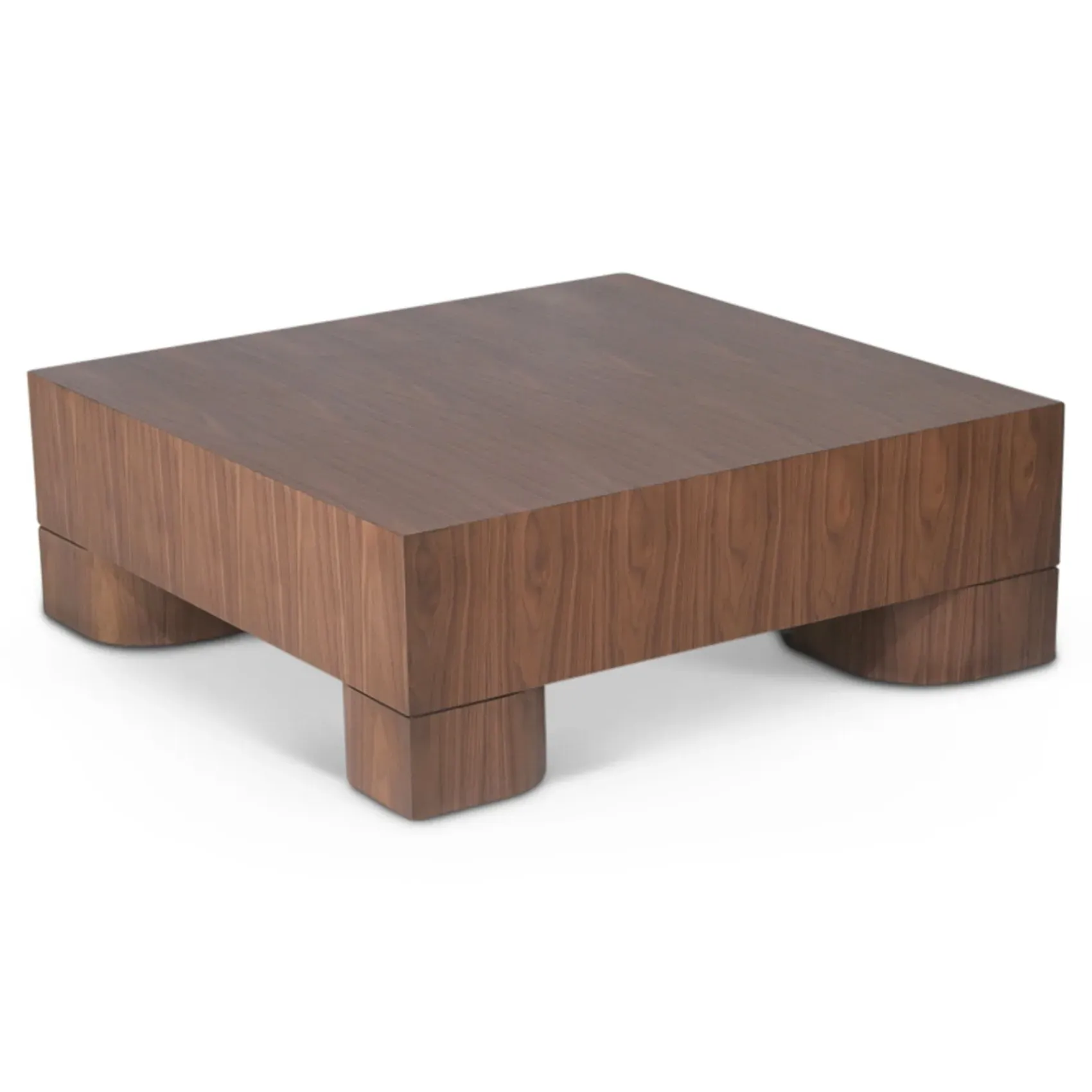 Elias Square Coffee Table - Brown, Walnut