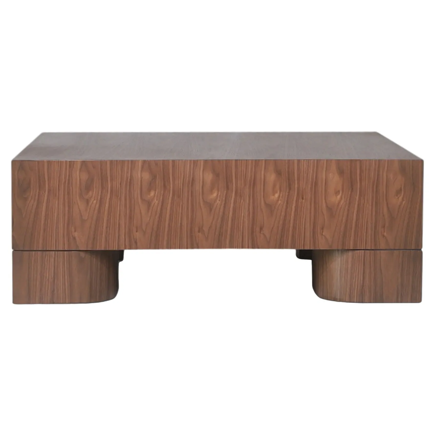 Elias Square Coffee Table - Brown, Walnut