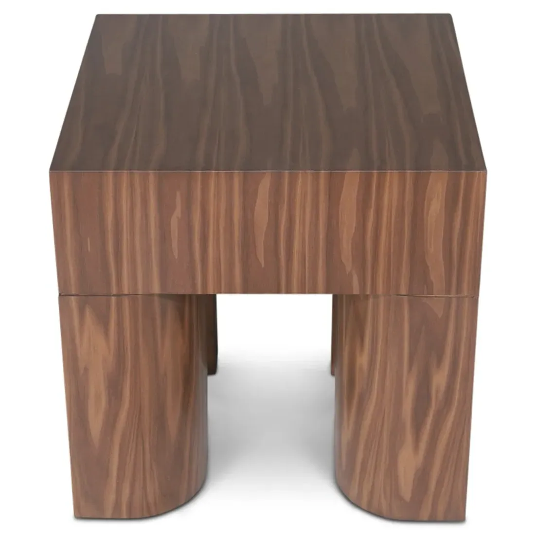 Elias Square End Table - Brown, Walnut