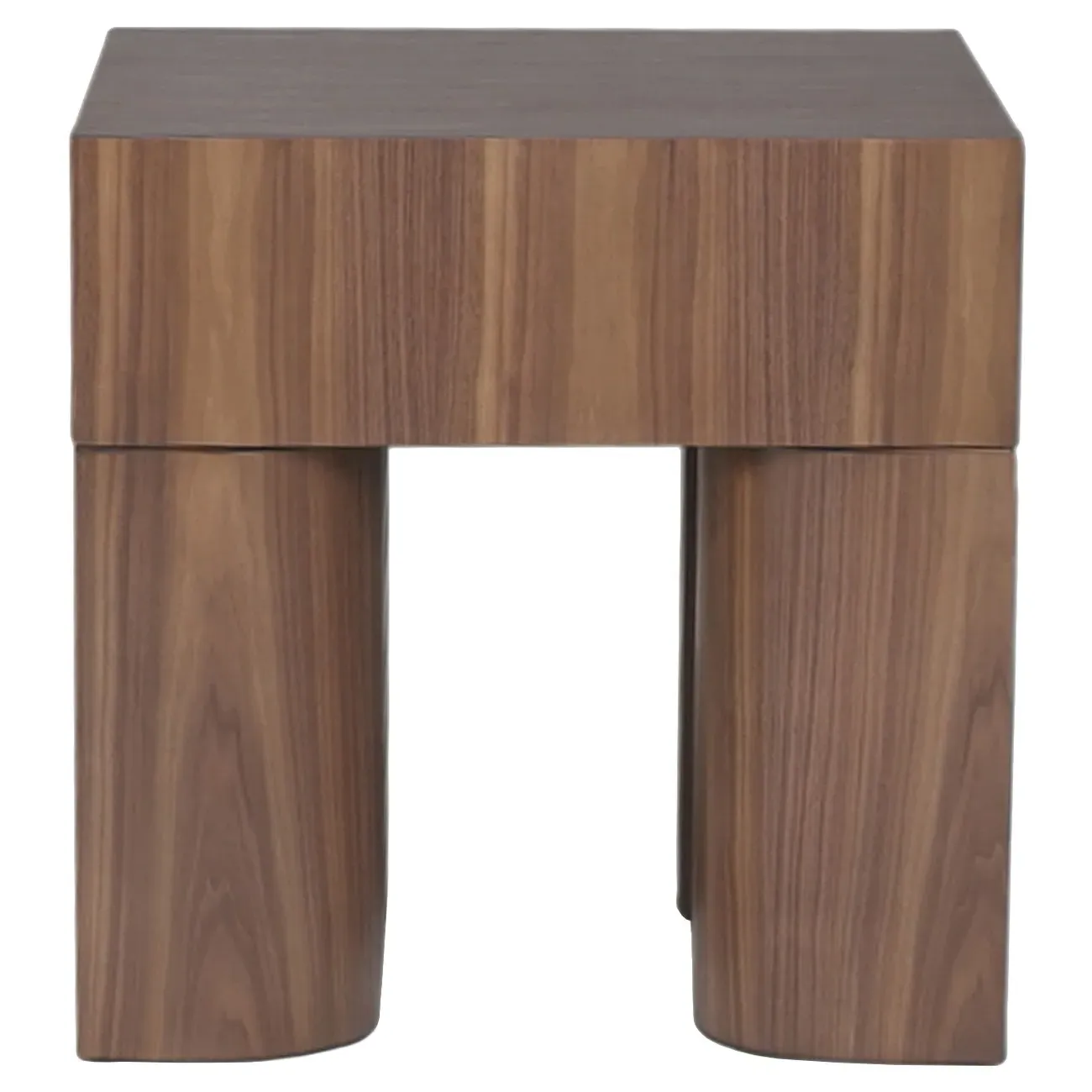 Elias Square End Table - Brown, Walnut image