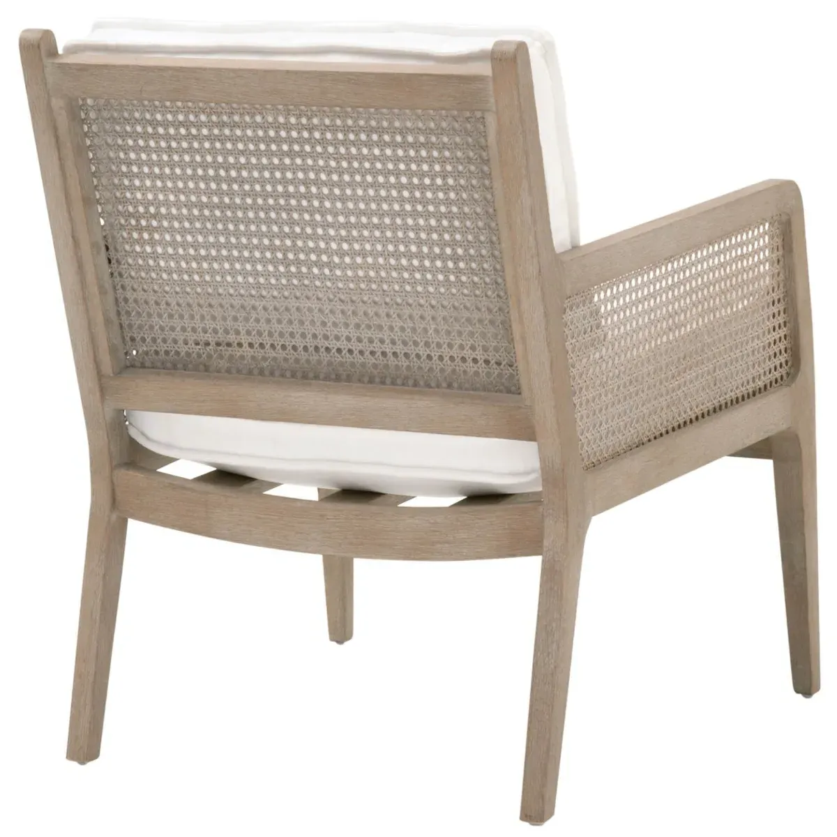 Elias Woven Rattan Arm Chair - White, Oak
