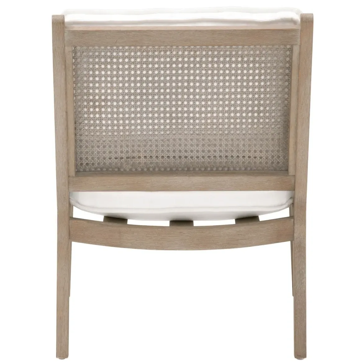 Elias Woven Rattan Arm Chair - White, Oak