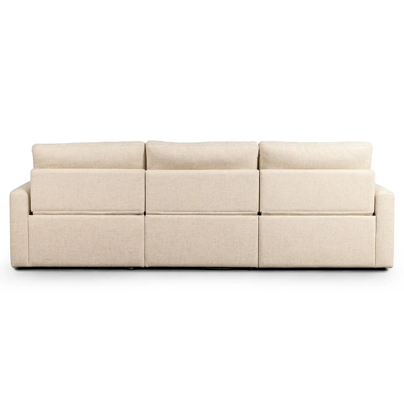 Elijah 3-Piece Power Reclining Sectional - Beige, Performance Fabric