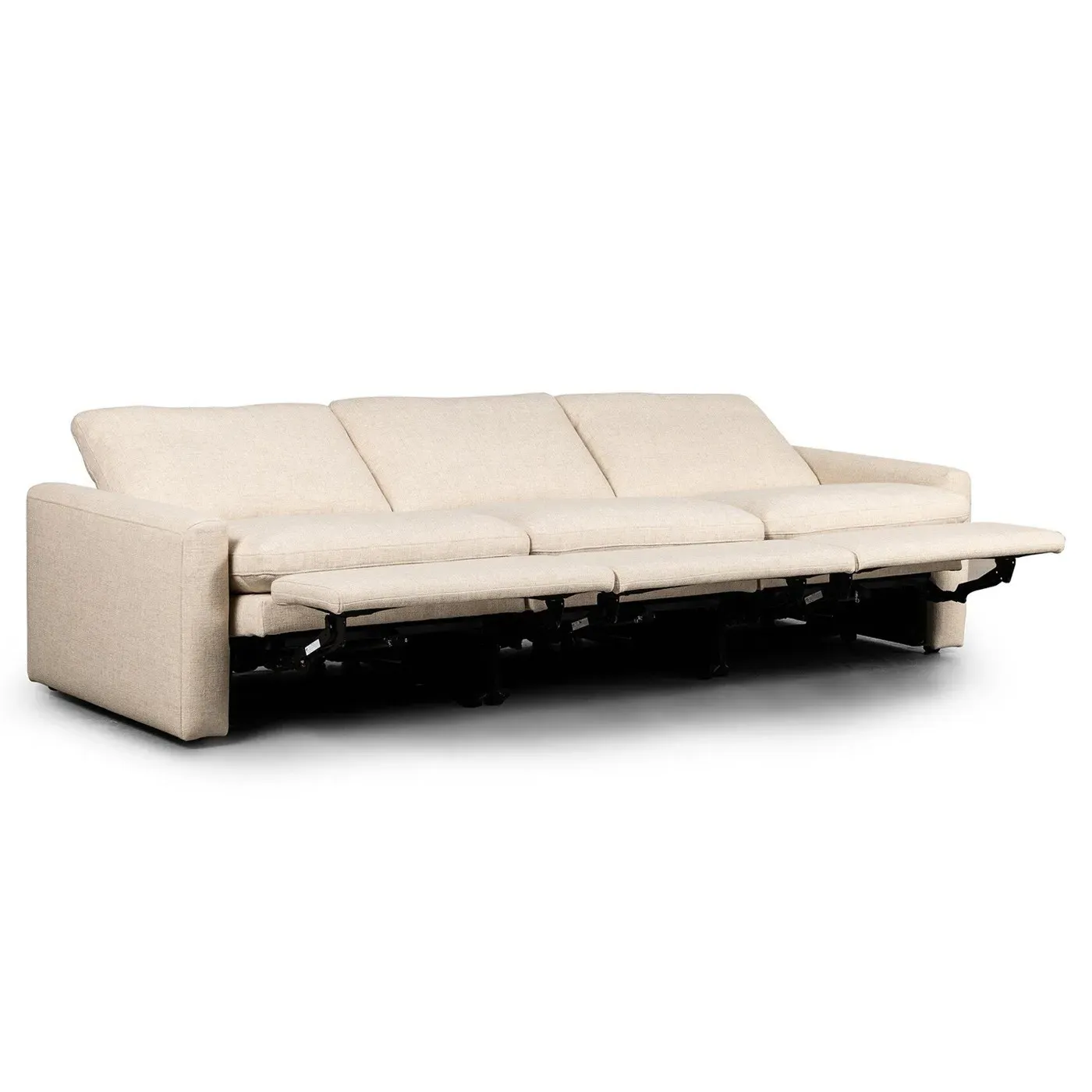 Elijah 3-Piece Power Reclining Sectional - Beige, Performance Fabric