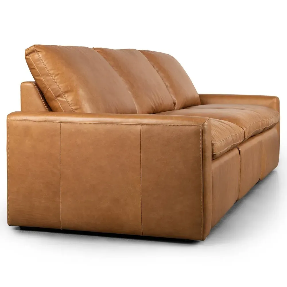 Elijah 3-Piece Reclining Sectional - Brown, Leather