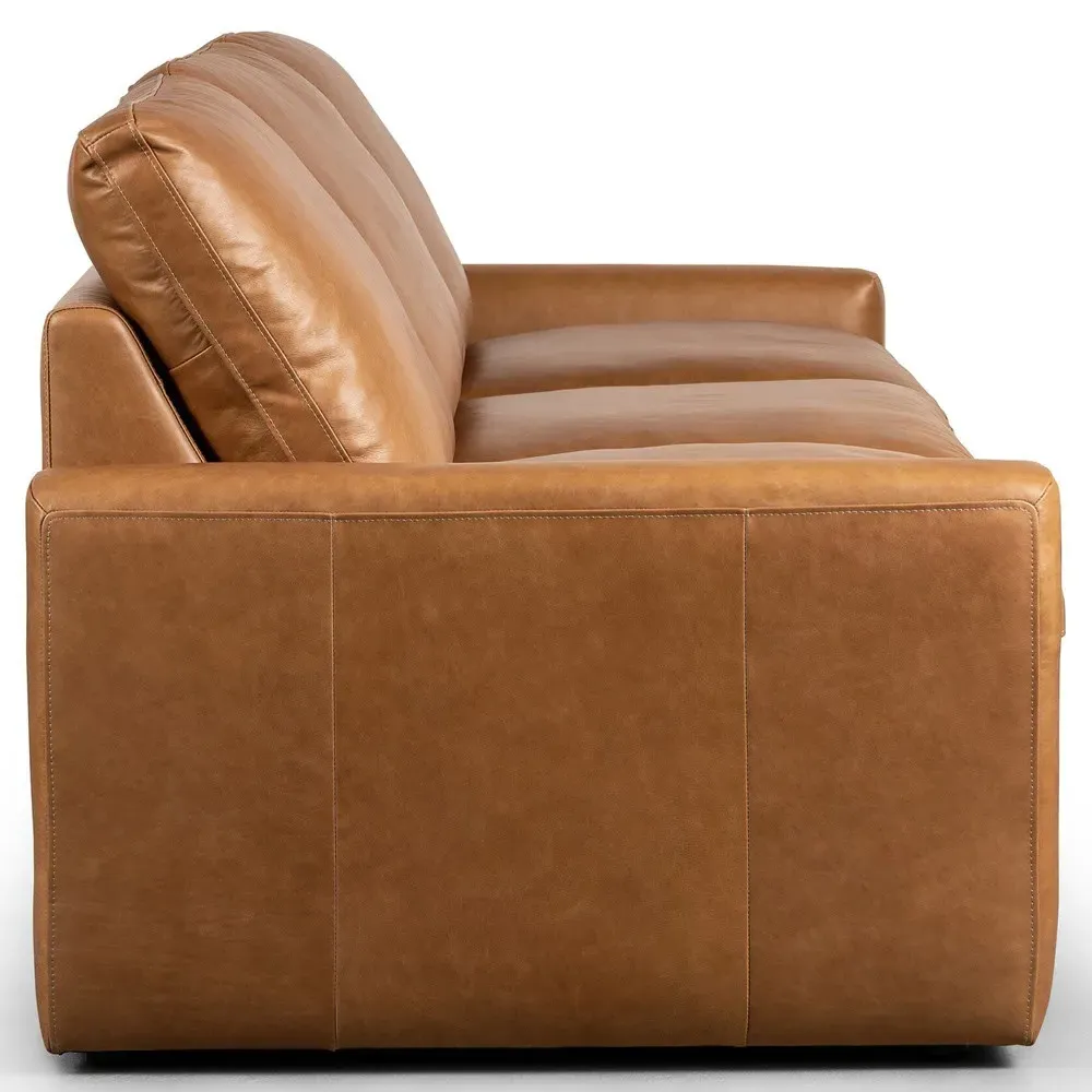 Elijah 3-Piece Reclining Sectional - Brown, Leather