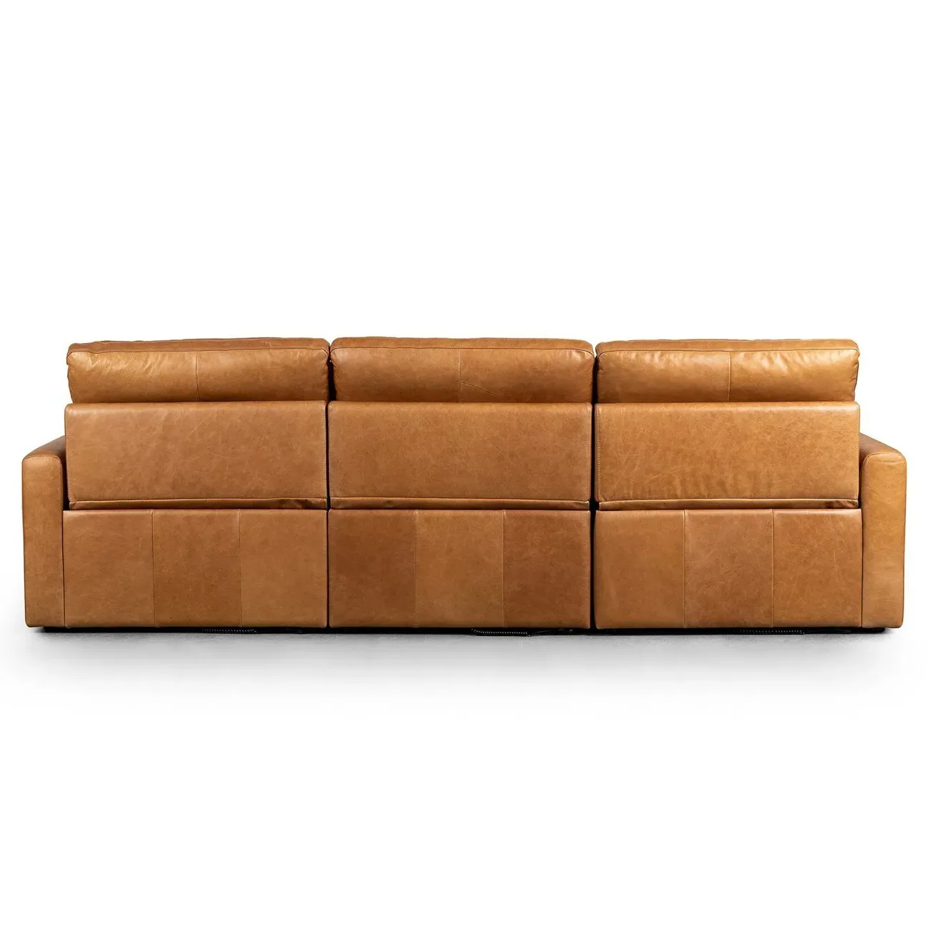 Elijah 3-Piece Reclining Sectional - Brown, Leather