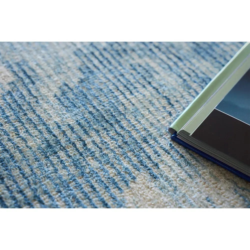 Elijah Abstract Patterned Rug - Blue, Wool