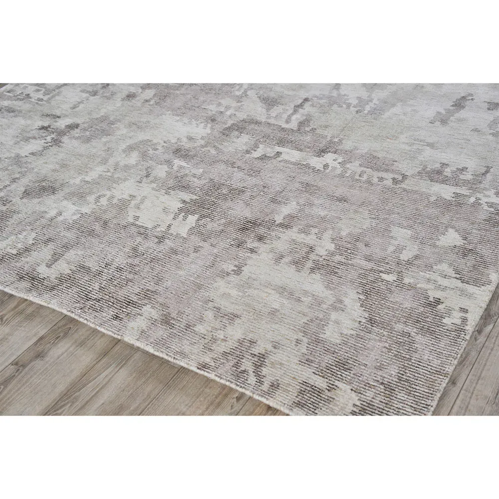 Elijah Abstract Patterned Rug - Brown, Wool