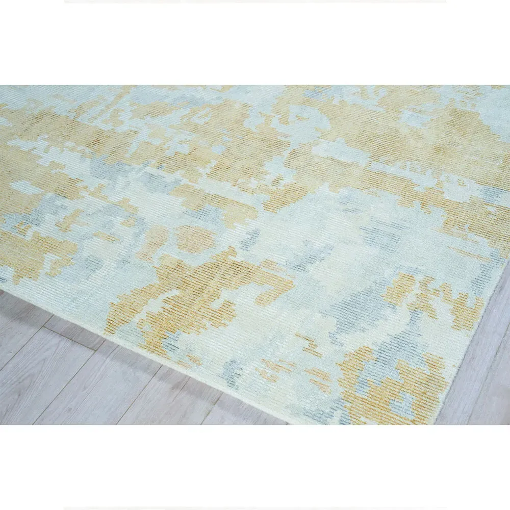 Elijah Abstract Patterned Rug - Gold, Wool