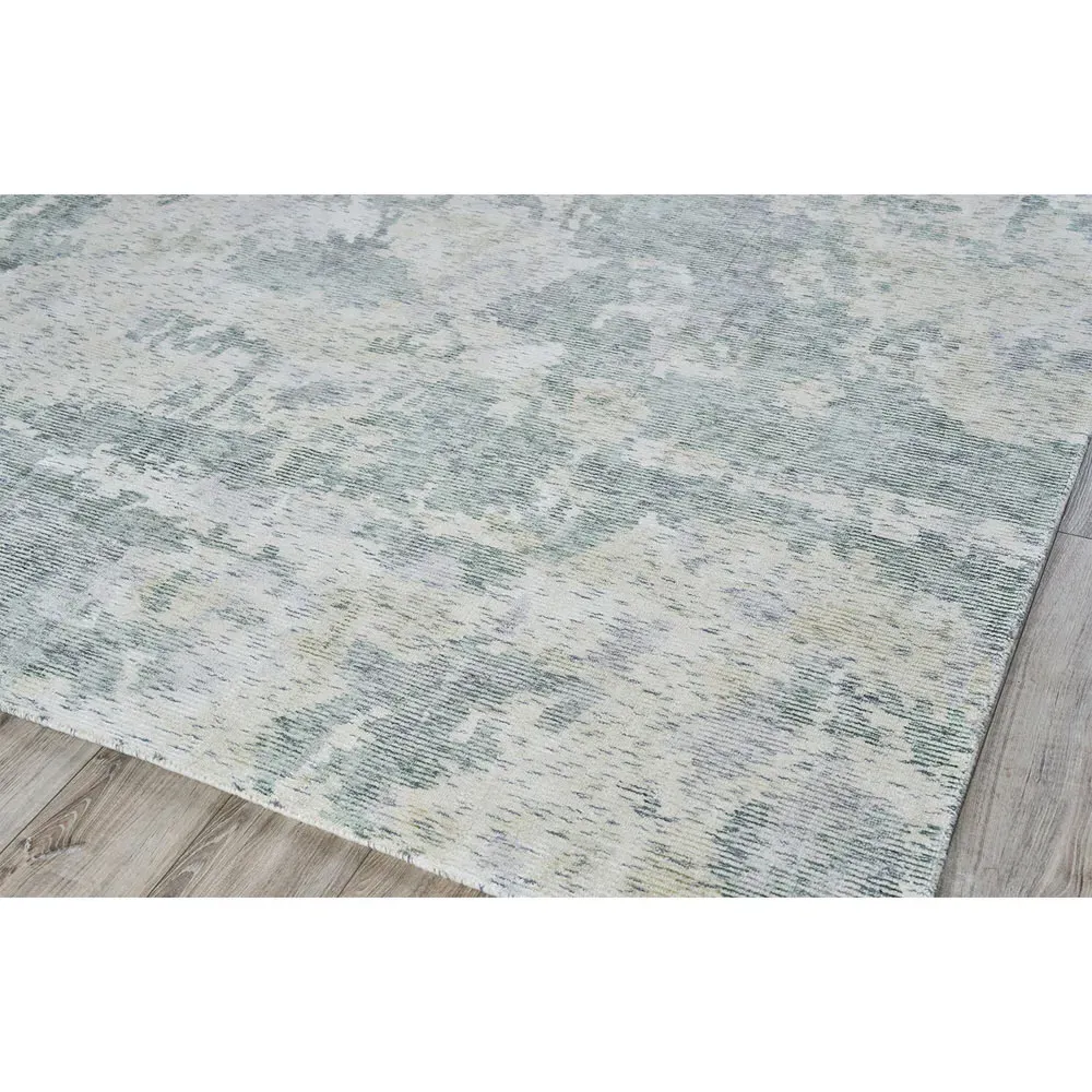 Elijah Abstract Patterned Rug - Green, Wool