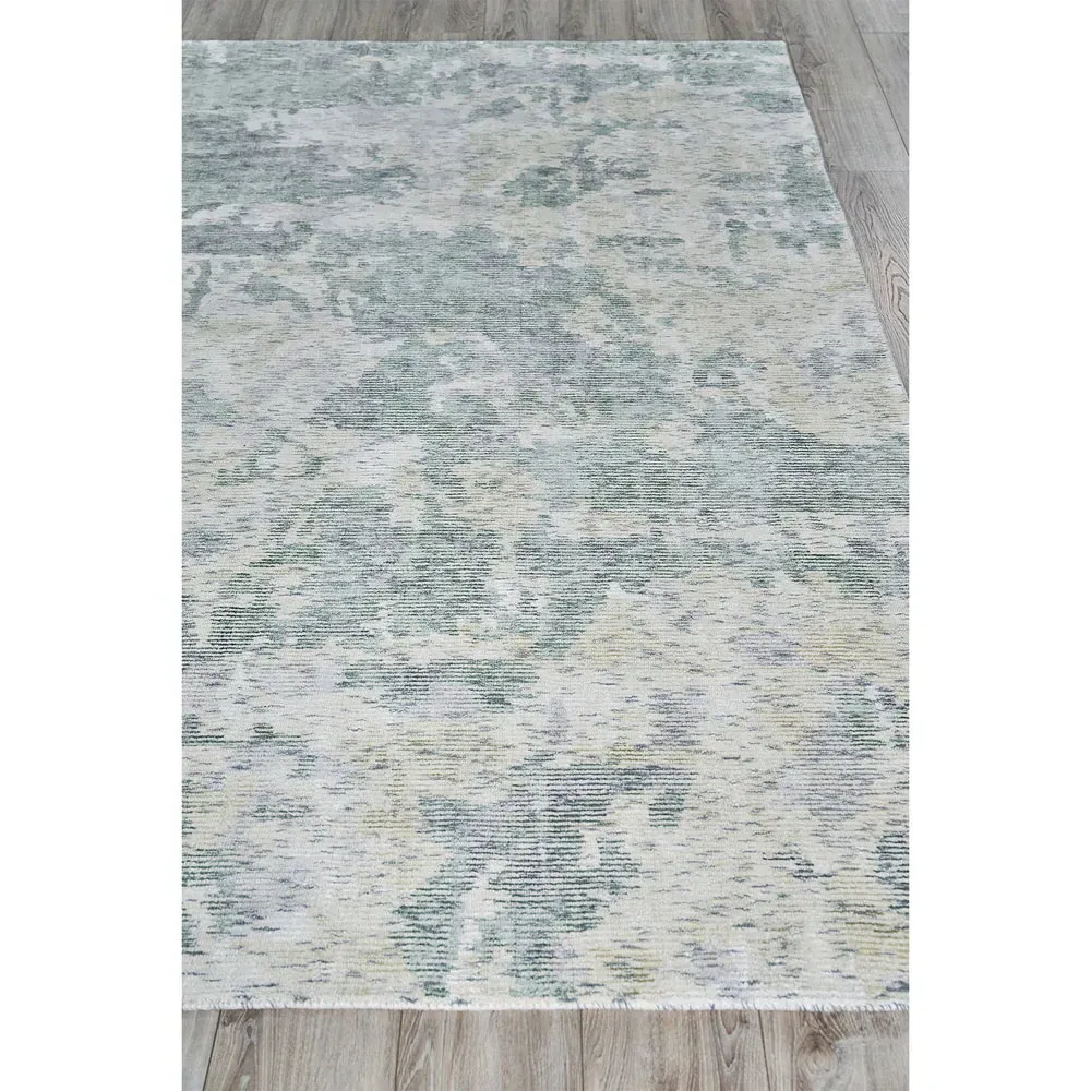 Elijah Abstract Patterned Rug - Green, Wool