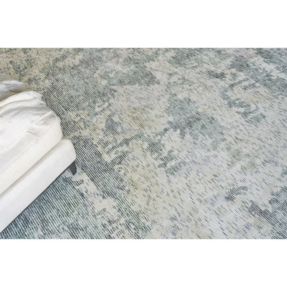 Elijah Abstract Patterned Rug - Green, Wool