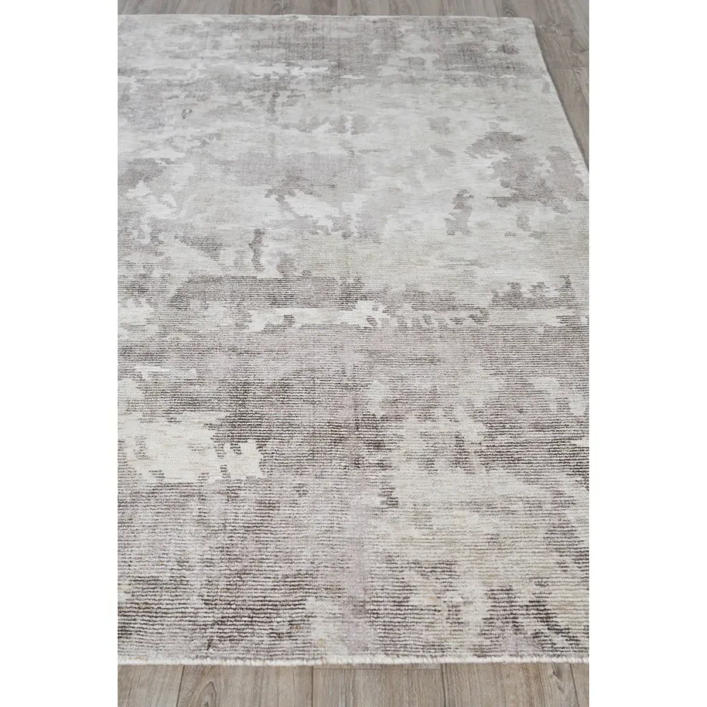 Elijah Abstract Patterned Rug Sample - Brown, Wool