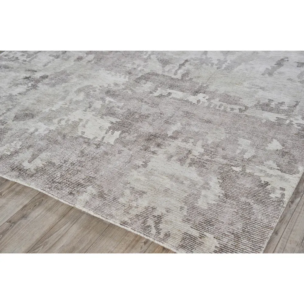 Elijah Abstract Patterned Rug Sample - Brown, Wool
