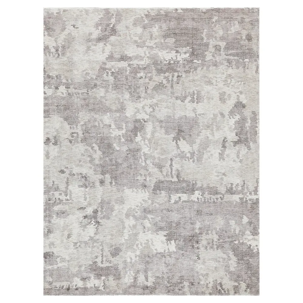 Elijah Abstract Patterned Rug Sample - Brown, Wool