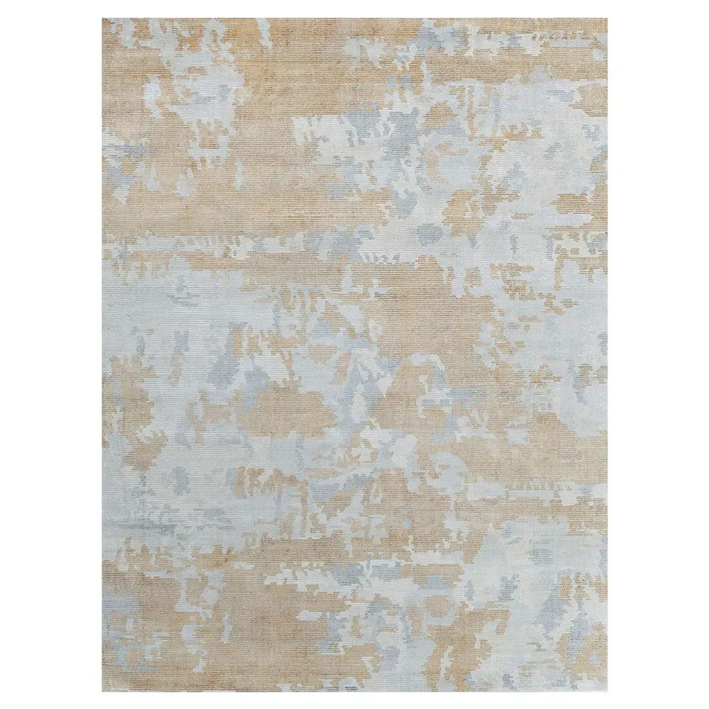 Elijah Abstract Patterned Rug Sample - Gold, Wool