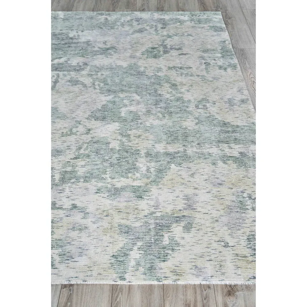Elijah Abstract Patterned Rug Sample - Green, Wool